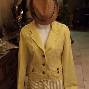 Vintage Corset lace up back Denim Jacket
